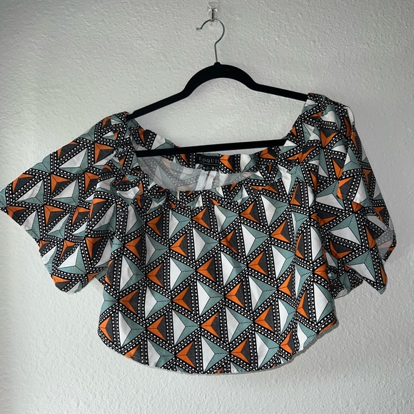 Eloquii Studio Printed Crop Multicolor Size 16 - Picture 3 of 11